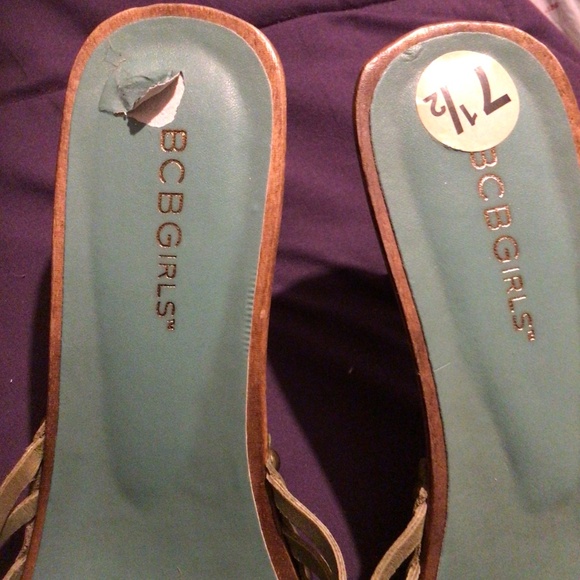 NWOT Green BCBG Slip On Wood Shoe 7.5 - Picture 6 of 7